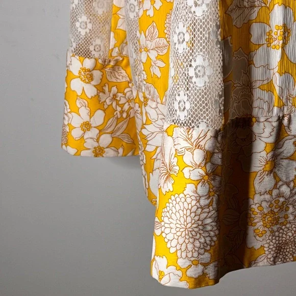 American Vintage Yellow Floral A-Line Maxi Skirt - Picture 2 of 16